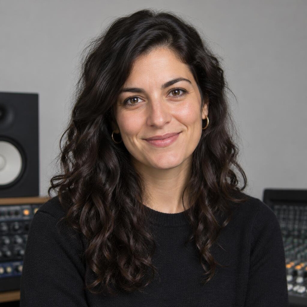 Portrait of a woman sound engineer