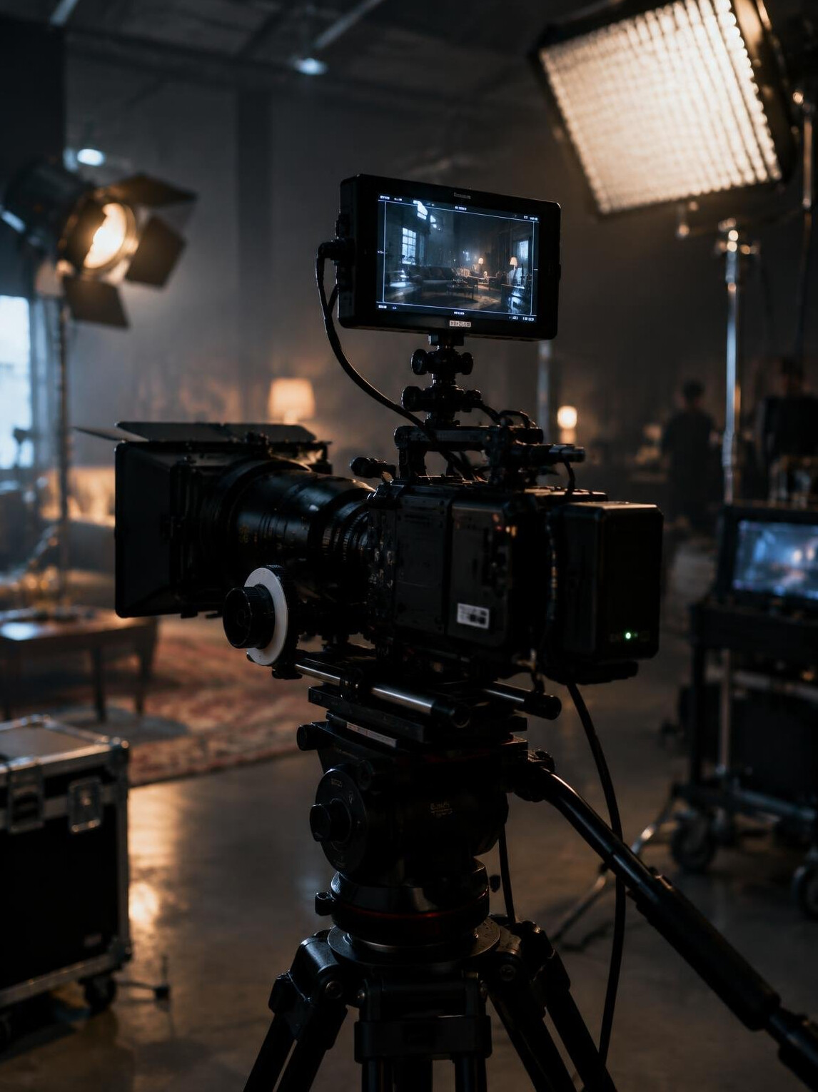 Film camera and equipment on a production set